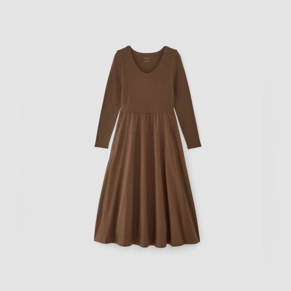 EVERLANE THE LONG-SLEEVE RIVIERA DRESS